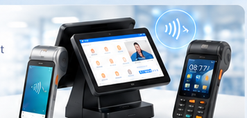 Mobile payment terminals and dual-screen point-of-sale device