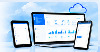 Enterprise mobility software dashboard displayed across devices